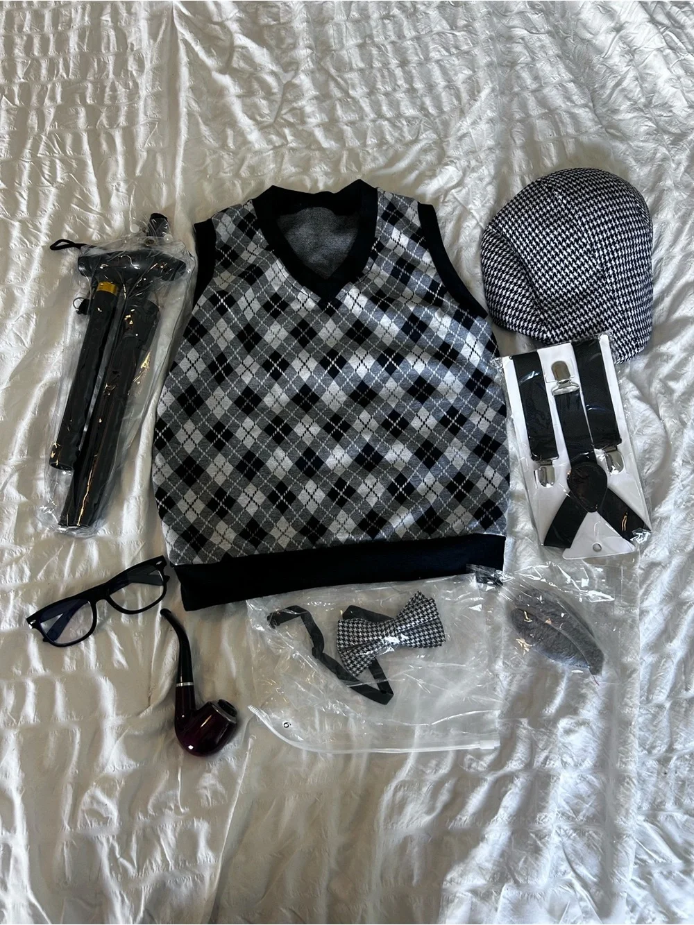 Children’s Old Man Dress Up Halloween Costume 100 Days of School Accessories 6